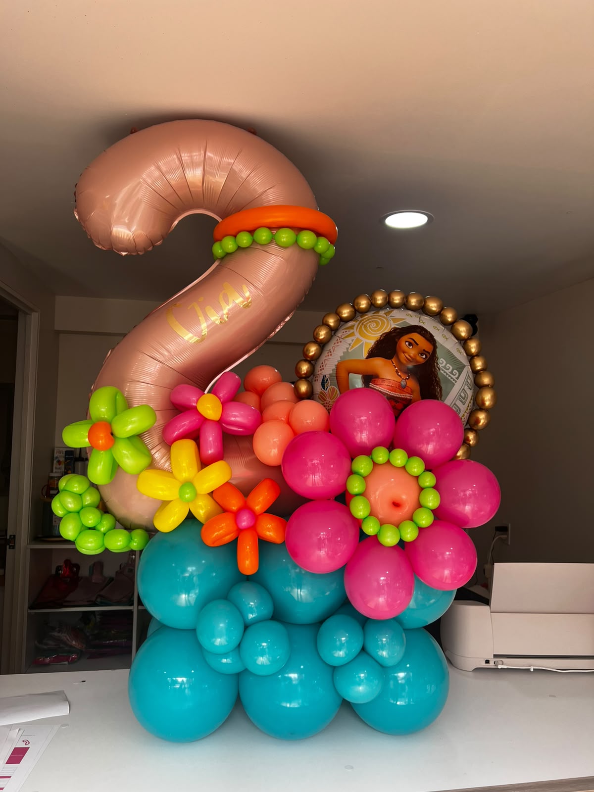 Bouquet de globos Moana / Arreglo de globos Moana o personajes