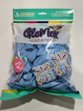Globo Glomex de 12 pulgadas color azul bebé