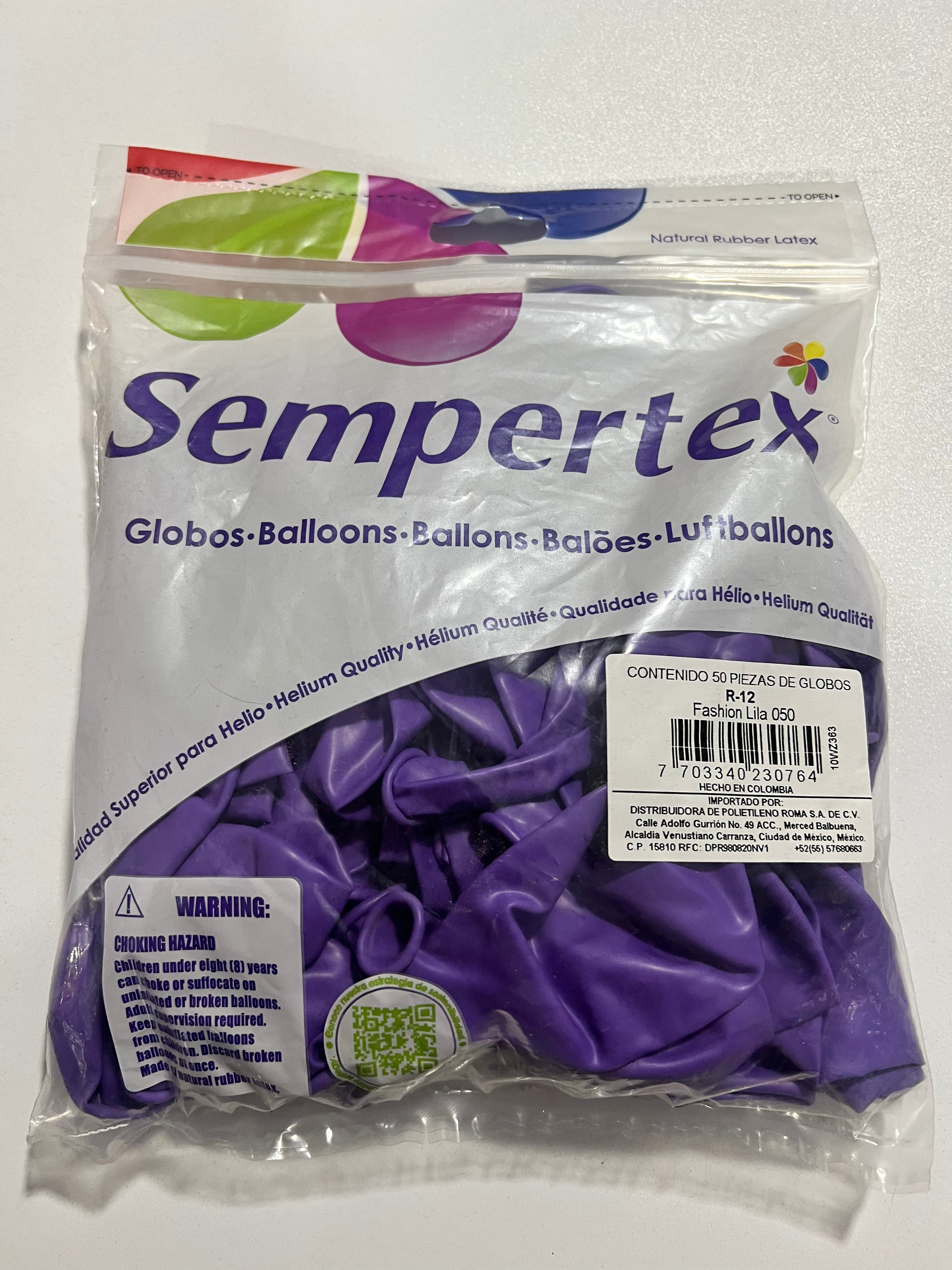 Sempertex R 12 Fashion Lila 50 Piezas.