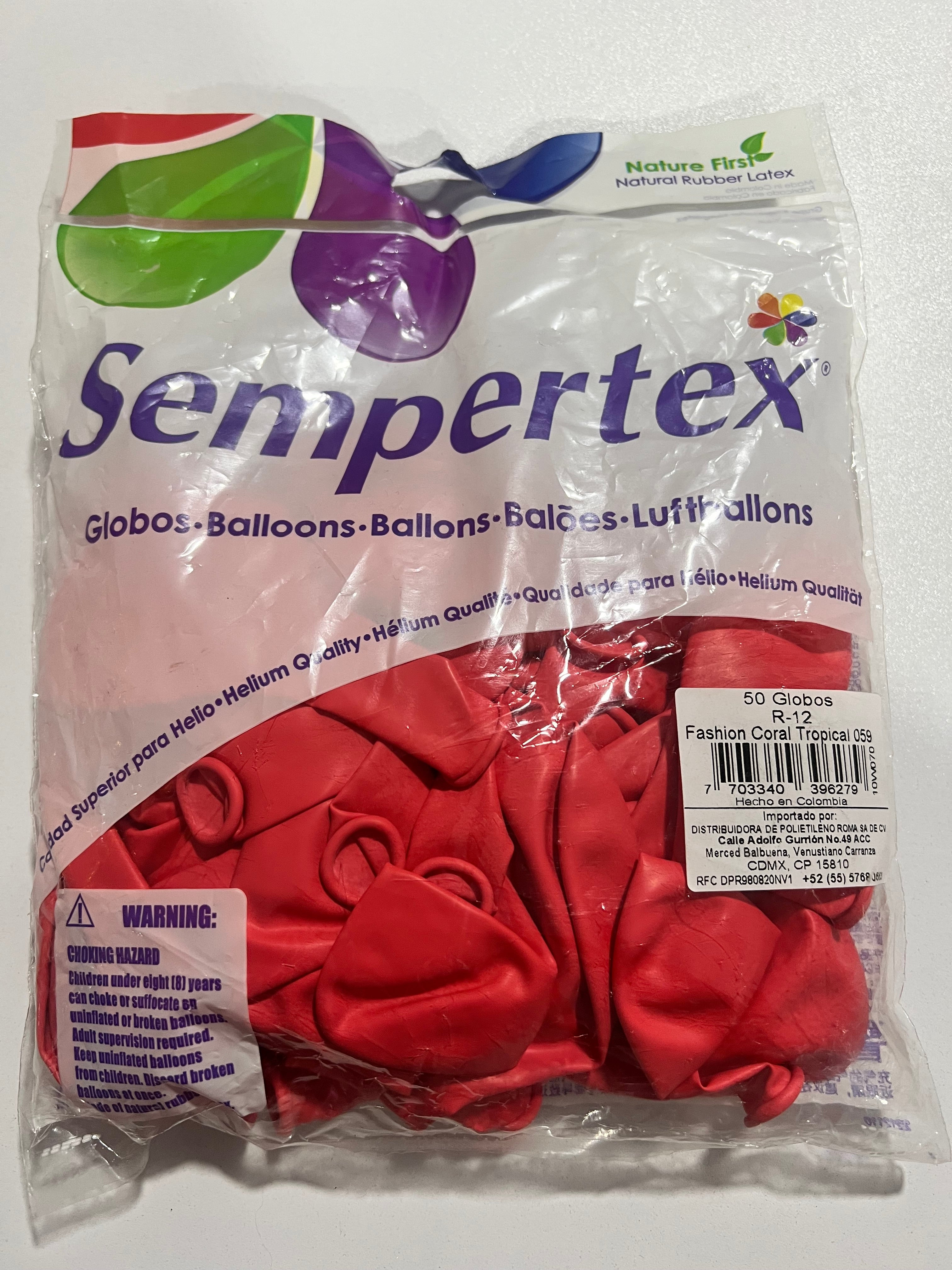 Sempertex R 12 Fashion Coral Tropical 50 Piezas.